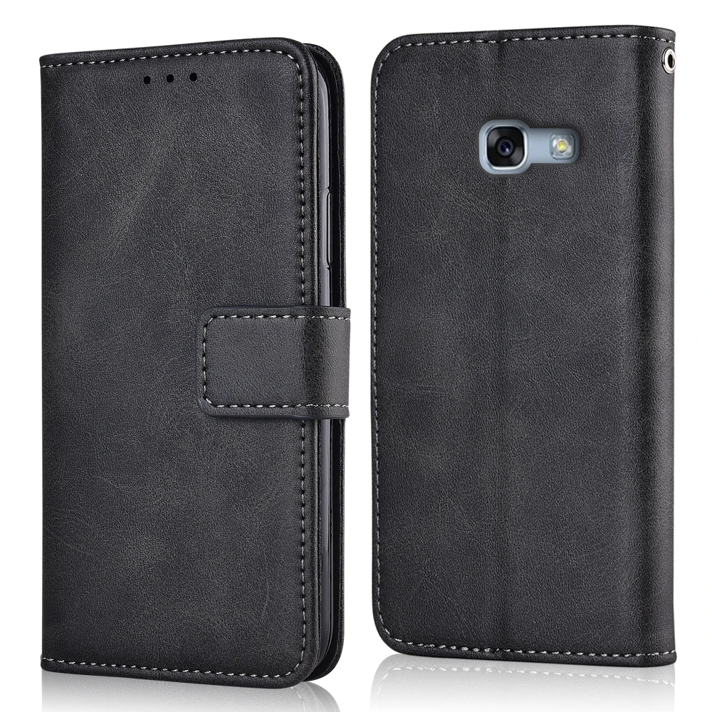 Leather case For Samsung Galaxy A5 2017 A520 SM-A520F A520F Case Back Cover Phone Flip | Мобильные телефоны и аксессуары