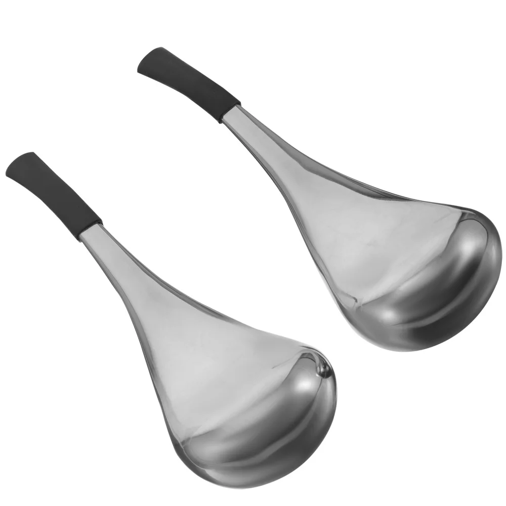 

2 Pcs 1 Set Wear-resistant Sticks Spoons Tools (Silver)