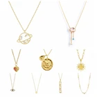 Aide 925 стерлингового серебра ожерелья облака Марс солнце Форма циркониевые ожерелья для женщин небольшие подарки колье-чокер, ожерелье-воротник