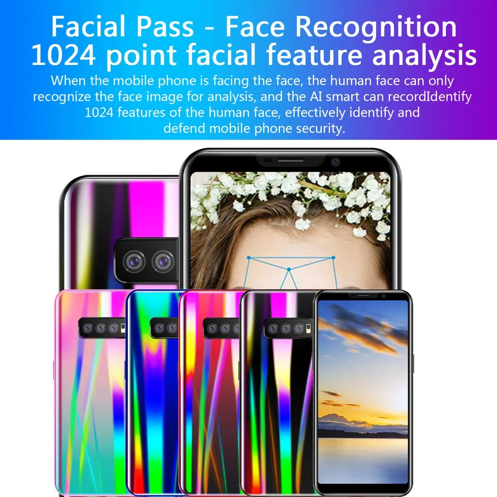 S11 5.8 Inch Tempered Glass Back Cover Smart Phone 2+32Gb Mobile Phone Fingerprint Face Recognition Smartphone