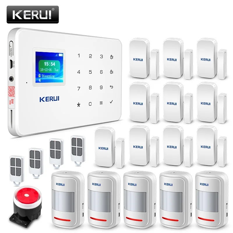 KERUI G18 GSM Беспроводная сигнализация Охранная домашняя SIM умная сигнализация Система Android IOS приложение управление детектор движения датчик защита от взлома
