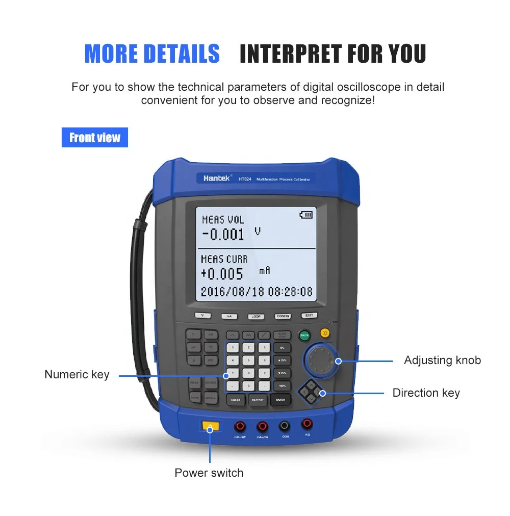 

Hantek HT824 Multifunctional Process Calibrator for Laboratory Industry