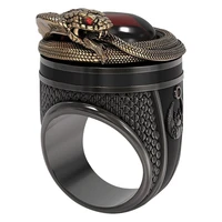 fashion exquisite ring carving cobra ring personality trend men and women theme party ring decoration jewelry