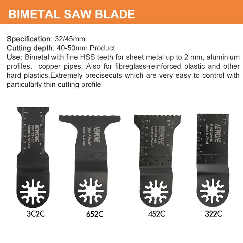 NEWONE 9 шт. карбидные многофункциональные колеблющиеся полотна пилы с