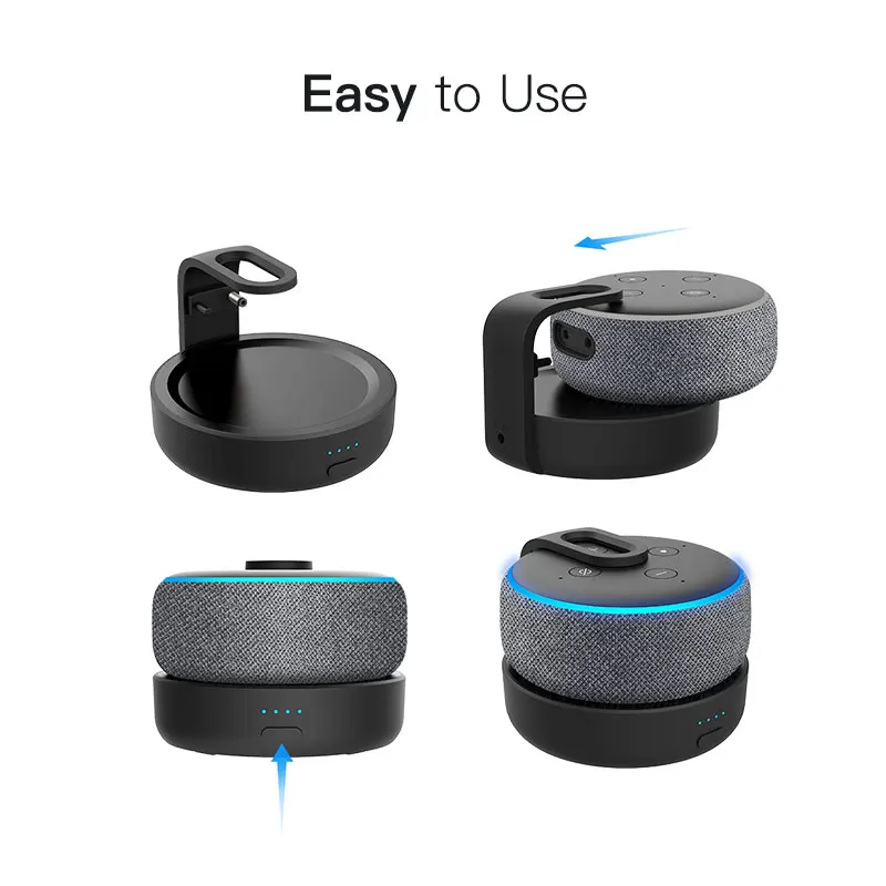 Чехол для аккумулятора GGMM D3 Amazon Alexa Echo Dot 3rd Gen Speaker зарядка 3 с 8 часовым