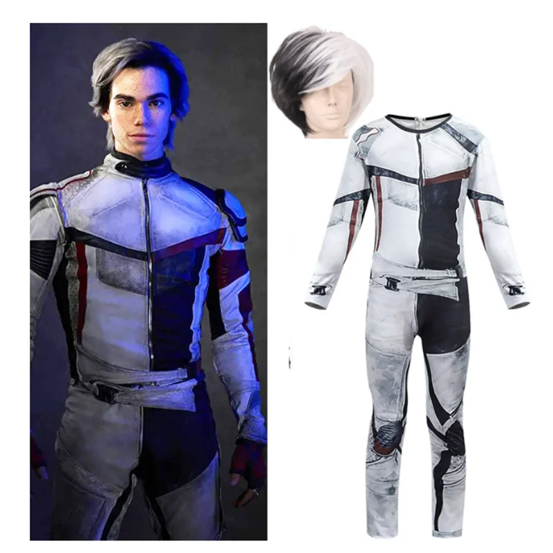 Комбинезон для мальчиков 3 Карлос костюм косплея зентай с 3D принтом детские