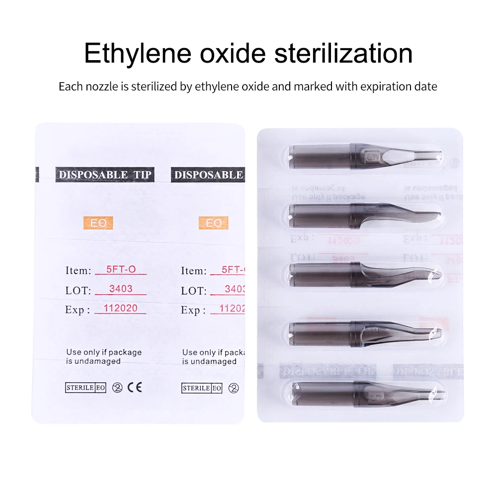 50 шт. круглые плоские серые стерилизованные иглы для тату машинки|Типсы