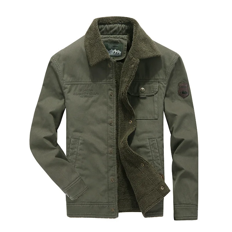 

Новая зимняя теплая хлопковая куртка из искусственной овечьей шерсти плюс бархат плотные деловые повседневные хлопковые пальто одежда куртки для мужчин