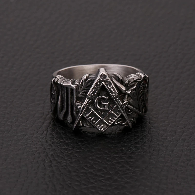 

Vintage Medieval Templar Men Ring 316L Stainless Steel Ring Fashion Freemasonry Logo Brothers Gifts Gothic Accessories