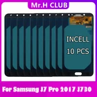 10 шт. ЖК-дисплей для Samsung Galaxy J7 Pro 2017 J730 J730F J730FM ЖК-дисплей сенсорный экран дигитайзер в сборе регулировка яркости