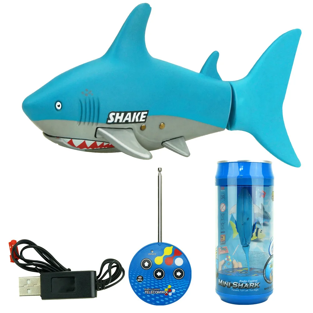 

Innovation God Qiwei Boats Children Aquatic Toy Light Blue Shark Coke Cans Packaging Fish Tank Play Titanic