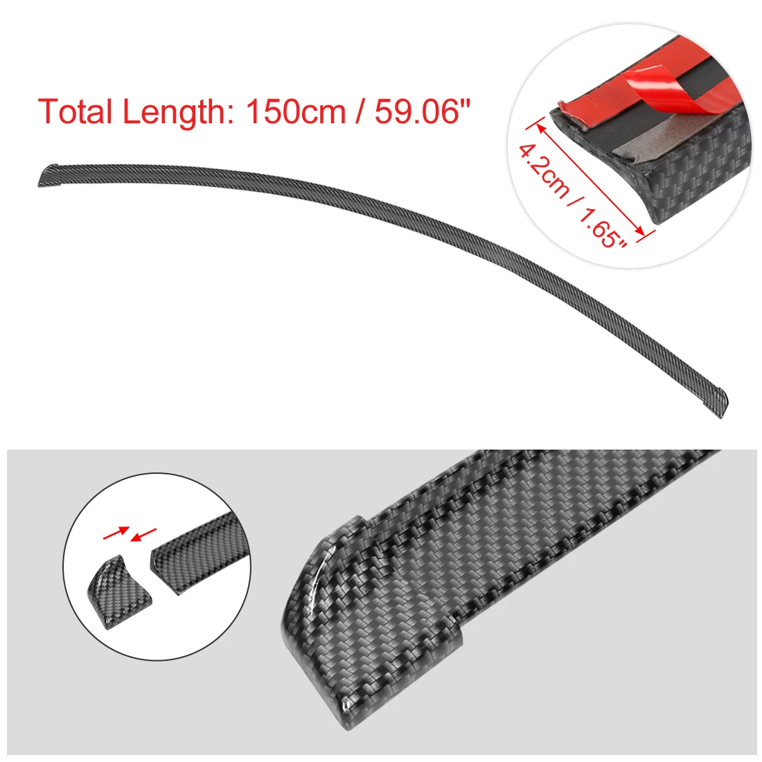 X Autohaux 1 5 м Автомобильный задний спойлер крыло резиновая накладка на губы хвост