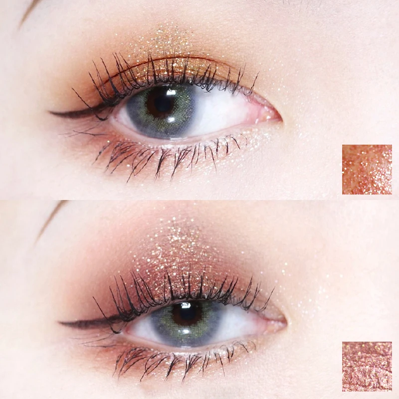 Жидкие тени для век с металлическим пигментом водостойкие серебристые зеленые