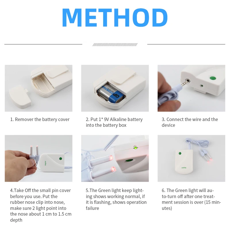 

Nose Rhinitis Sinusitis Cure Infrared Therapy Therapy Massage Hay fever Low Frequency Pulse Laser Nose Health Care Machine