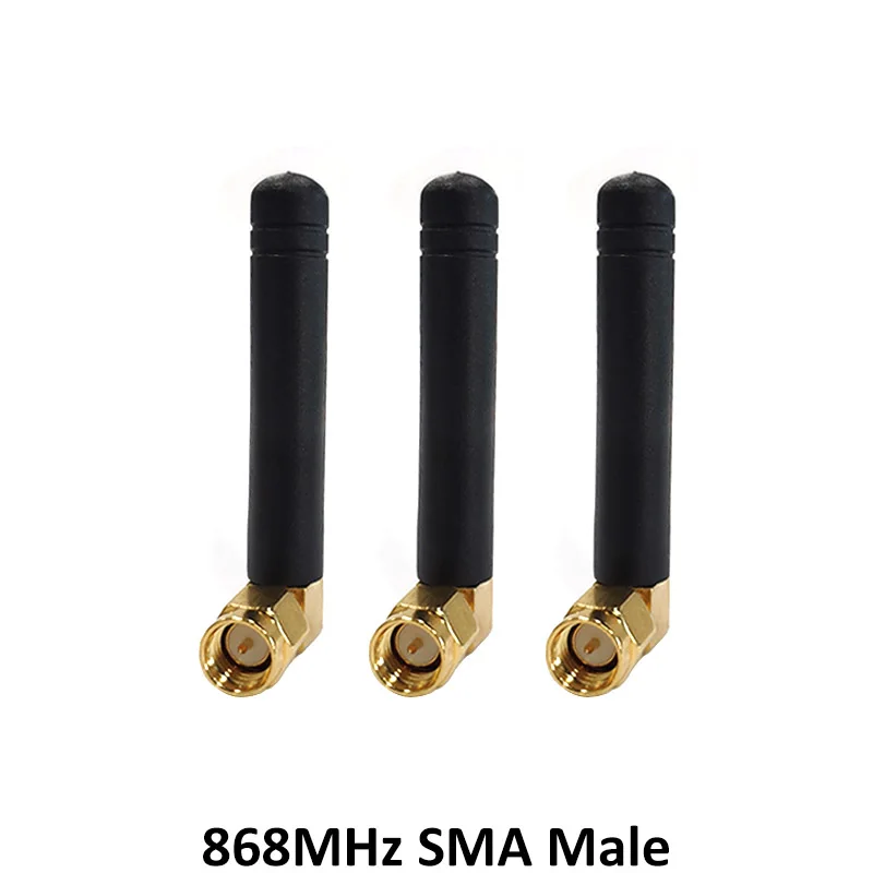 GRANDWISDOM 10pcs 868mhz antenna 2-3dbi sma male 915mhz lora antene pbx iot module lorawan signal receiver antena
