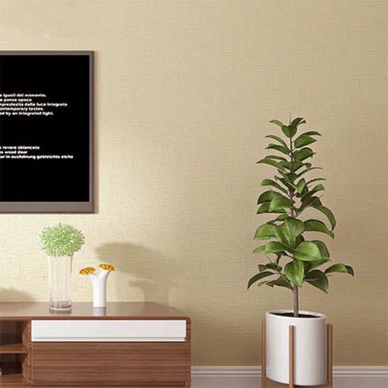 Имитация японских льняных пигментных водостойких обоев Современные Простые