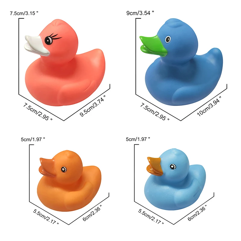 Утка Семья 4 шт Резиновые Игрушки Утки милые детские погремушки игрушки для