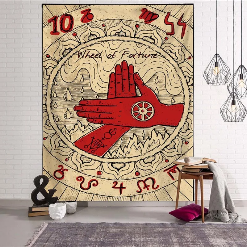 Гобелен с мандалой настенное украшение хиппи пляжный плед коврик дорожный