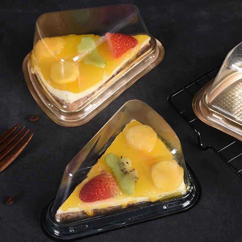 1 шт. портативные треугольные коробки для торта прозрачная Водонепроницаемая