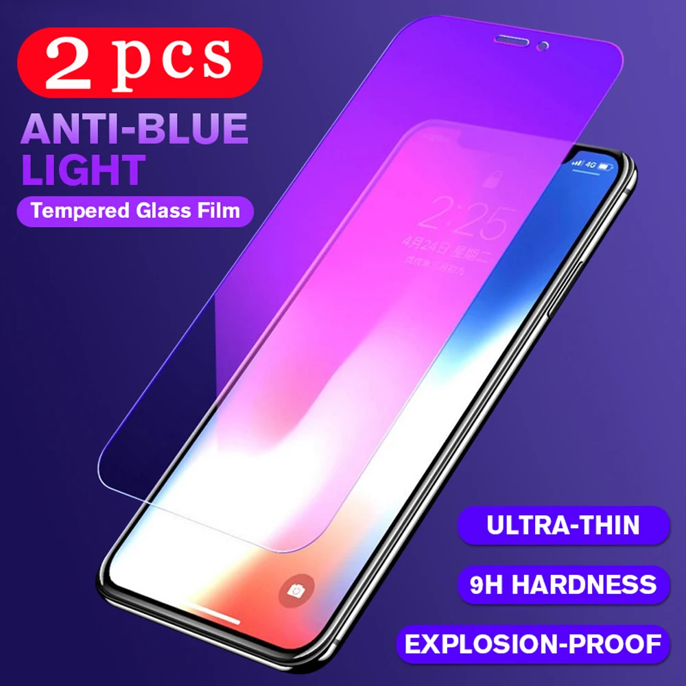 2 шт. закаленное стекло для iphone SE 6 6s 7 8 plus x xr xs max 11 pro max|Защитные стёкла и плёнки