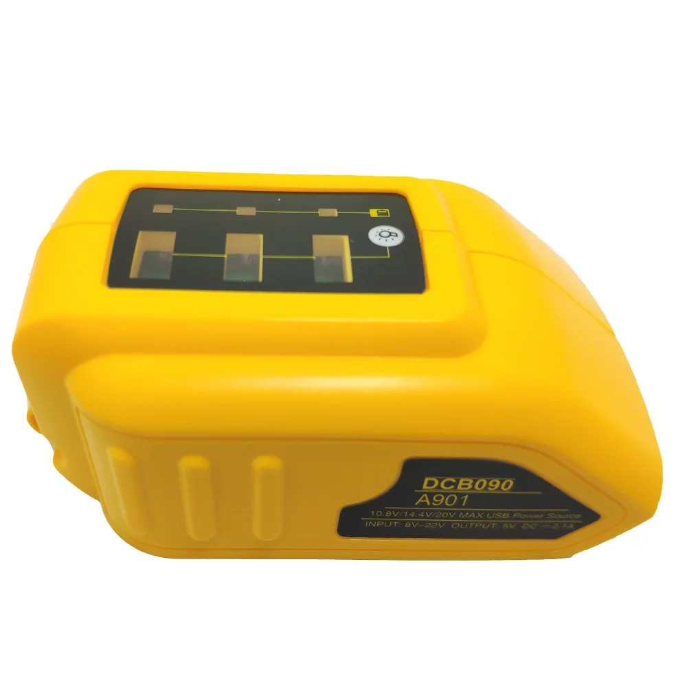 USB-источник питания для Dewalt DCB090 14 4 В 12 В/20 в беспроводной электроинструмент