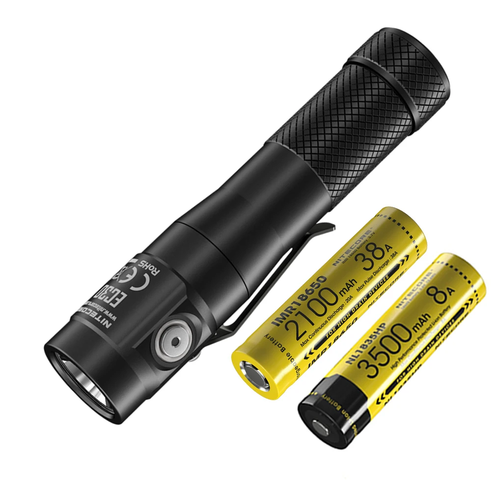 NITECORE EC30 тактический фонарь XHP35 HD светодиодный Макс 1800 люмен луч бросок 220 м факел Ручной поиск спасательный маяк - Испускаемый цвет: EC30 3500mAh 2100mAh