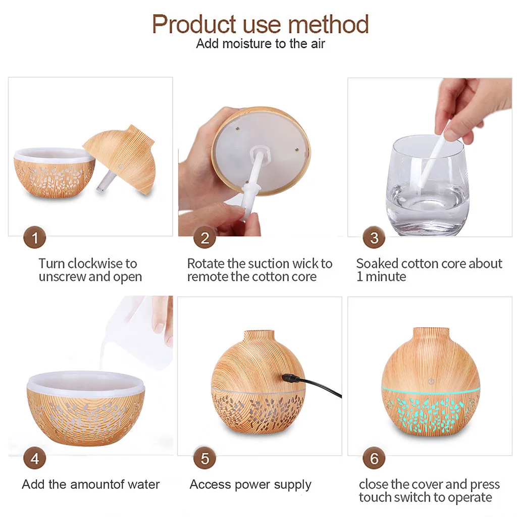 

Portable Air Humidifier 2021 Air Aroma Essential Oil Diffuser LED Aroma Aromatherapy Humidifier USB Mini Mist Maker