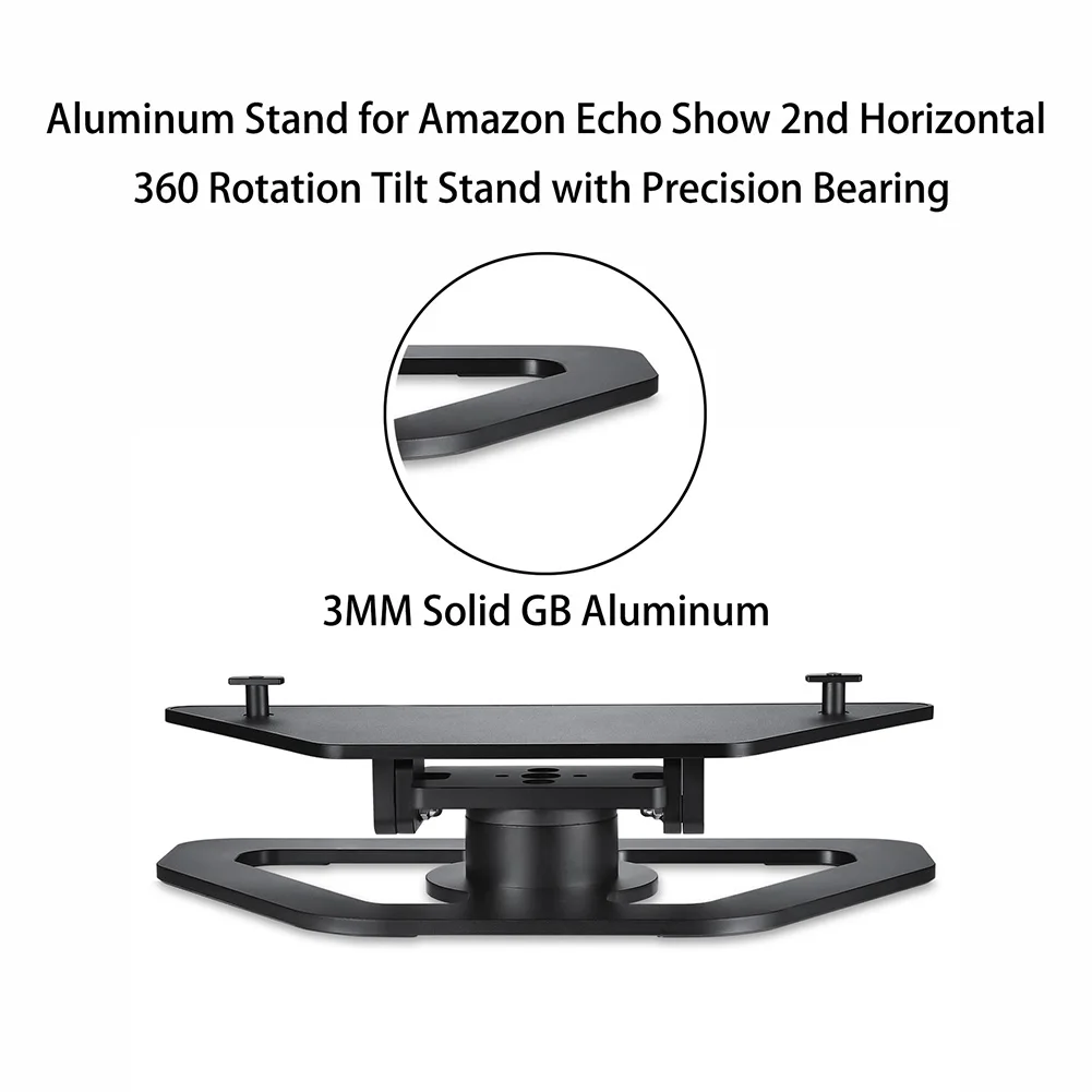 

Holder Base 360 Degree Rotation Home Black Durable Office Bracket Aluminum Adjustable Mount Stand Show 2nd
