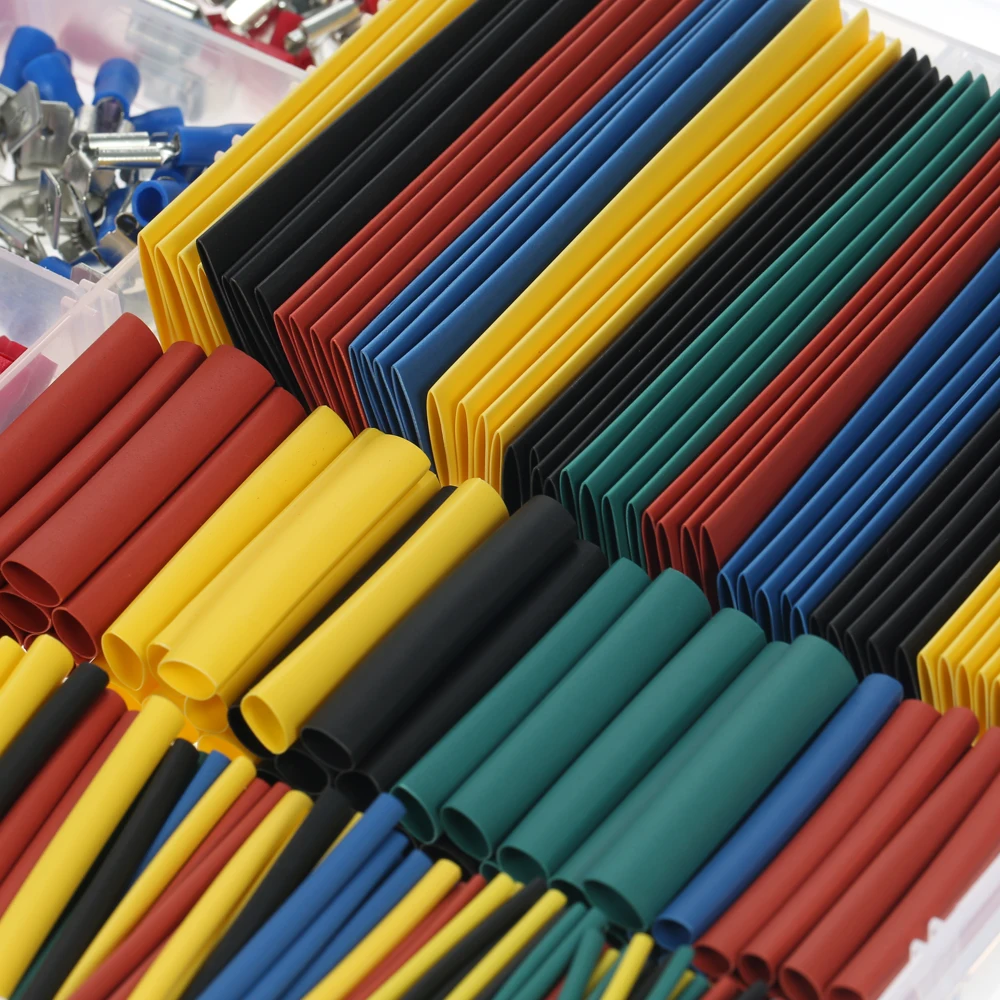 

New 678PCS Car Cable Wire Electrical Set - 350PCS Terminals Connectors + 328PCS 2:1 Shrinkable Tube Polyolefin Halogen-Free Heat