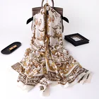 2021 Элитный бренд Для женщин шарф летние шелковые шарфы шали дамские обертывания мягкие живо женские шарфы дизайнерские накидка для пляжа бандана