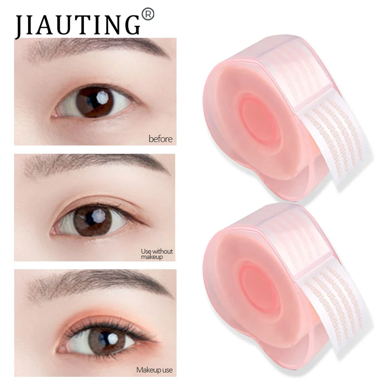 

JIAUTING Big Eyes Make Up Eyelid Sticker Double Eyelid Tape Natural Invisible Eyelid Paste Transparent Self-adhesive Clear Beige