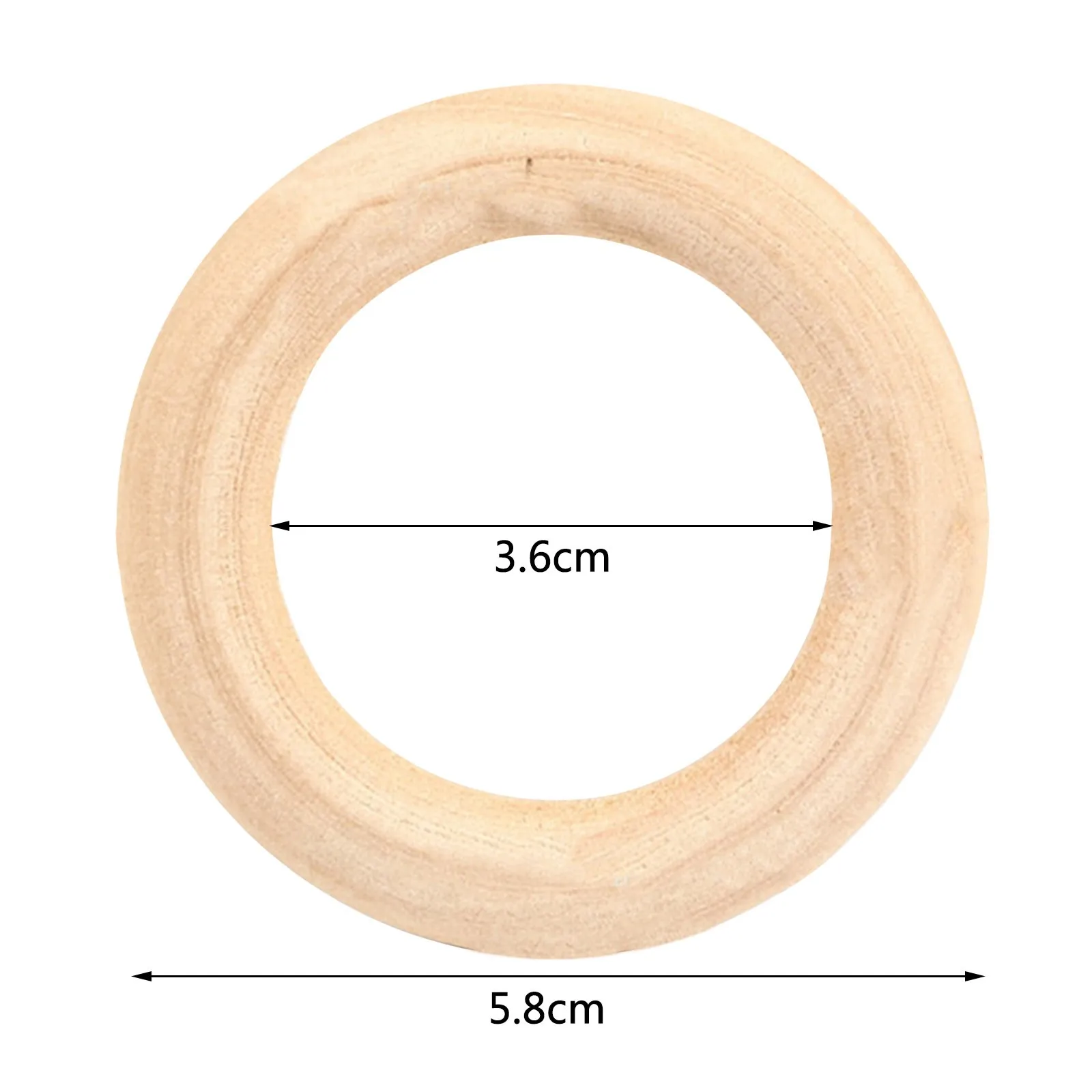 

Toys Hanging Pendant Ornaments 30PC 55mm Wooden DIY Crafts Connectors Circles Natural Wooden Rings Wood Crafts