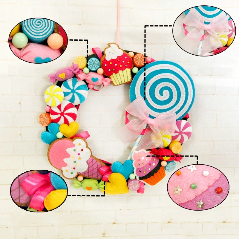 Милые рождественские фетровые настенные наборы ручной работы милые для