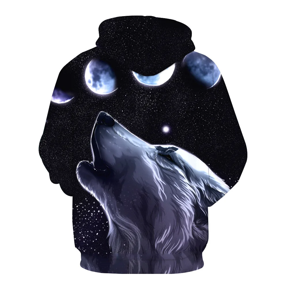 

CNUUIKOOEK Sweatshirts Men's 3D yue lang Printed Hooded Pocket Pullover Hoody Fashion Hooded Men's Hoodies