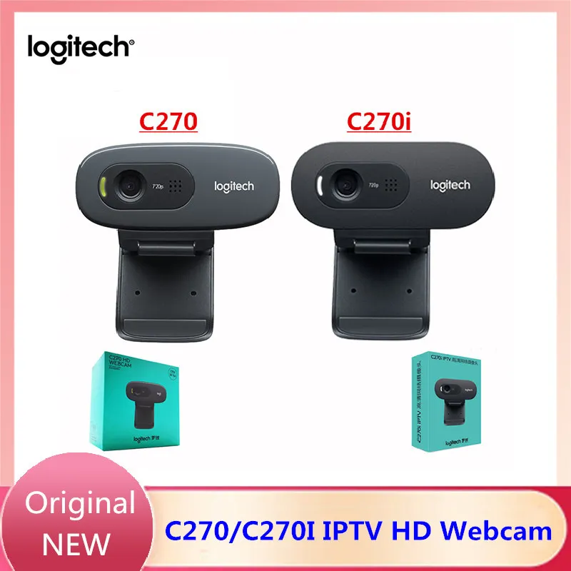 

Original Logitech C270/C270i/C310 HD Video 720P Webcam Built-in Mic USB2.0 Computer Camera USB 2.0 for PC Lapto Video Calling