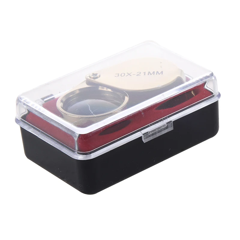 

30X 21mm Jewelry Magnifying Glass Loupe Magnifier--Golden