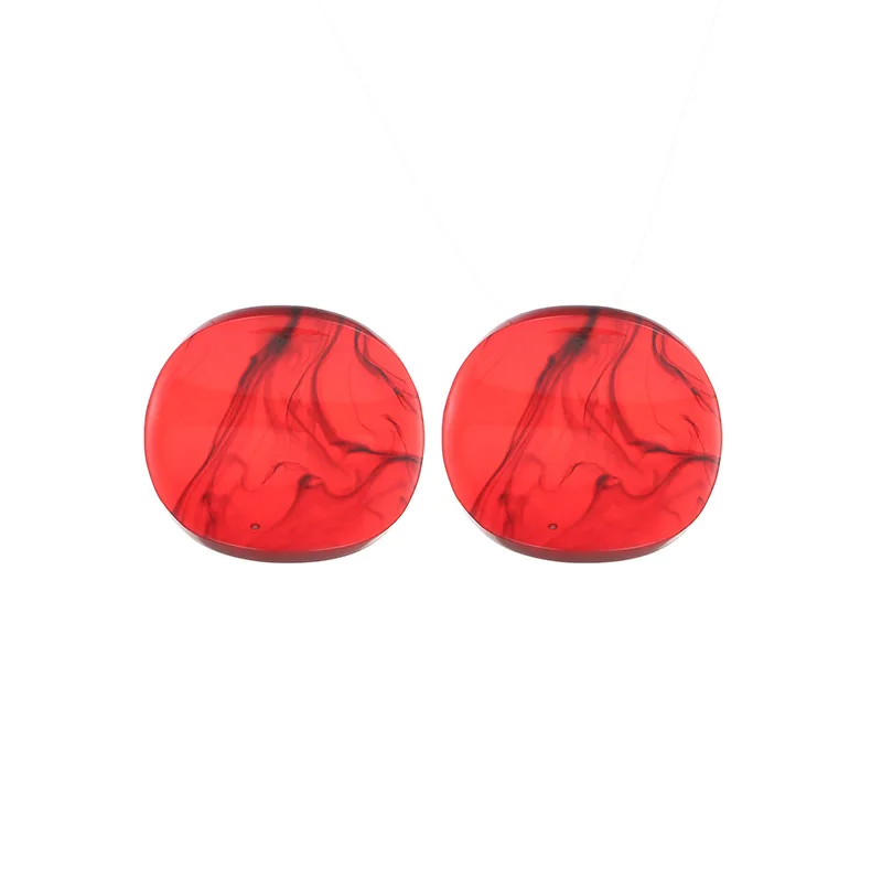 Женские винтажные круглые серьги-пусеты акриловые Модные Разноцветные