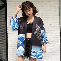 2020 kimonos woman japanese kimono cardigan cosplay shirt blouse for women japanese yukata female retro loose wild kimono py170
