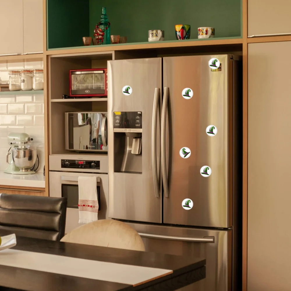 

18pcs Witch Hat Fridge Magnets Creative Fridge Stickers Glass Stickers