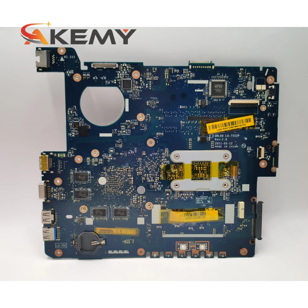 Asepcs usb плата + LA 7552P REV: 1 0 материнская для ноутбука For Asus K53TA K53TK K53T K53 тестовая
