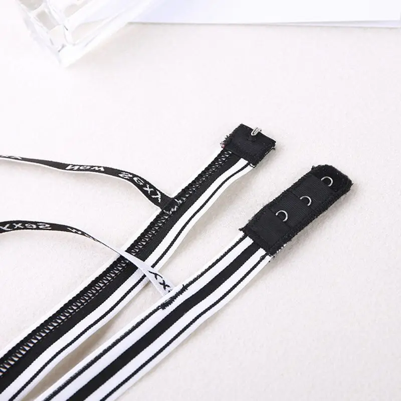 

Women Teenage Girl Floral Lace Bra Spaghetti Letters Straps Cross Bandage Crop Top Wireless Removable Padded Striped Band Bralet