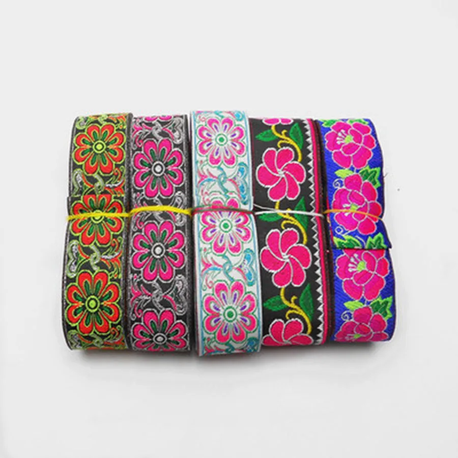 7 метров этническое Рождественское украшение вышивка Цветочная кружевная 3 см