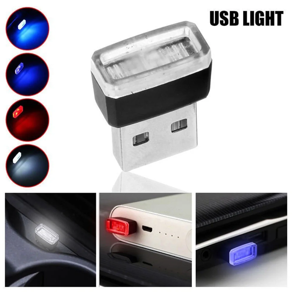 Портативный Автомобильный ножной светильник USB ночник для салона