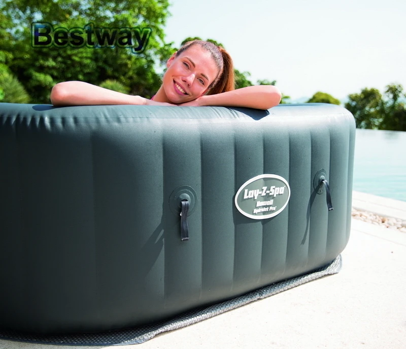 54138 BestWay 180x180x71 см Hawaii HydroJet Pro SPA 71x71x2" Lay-Z-Spa квадратный надувной массажный спа семейный бассейн с подогревом