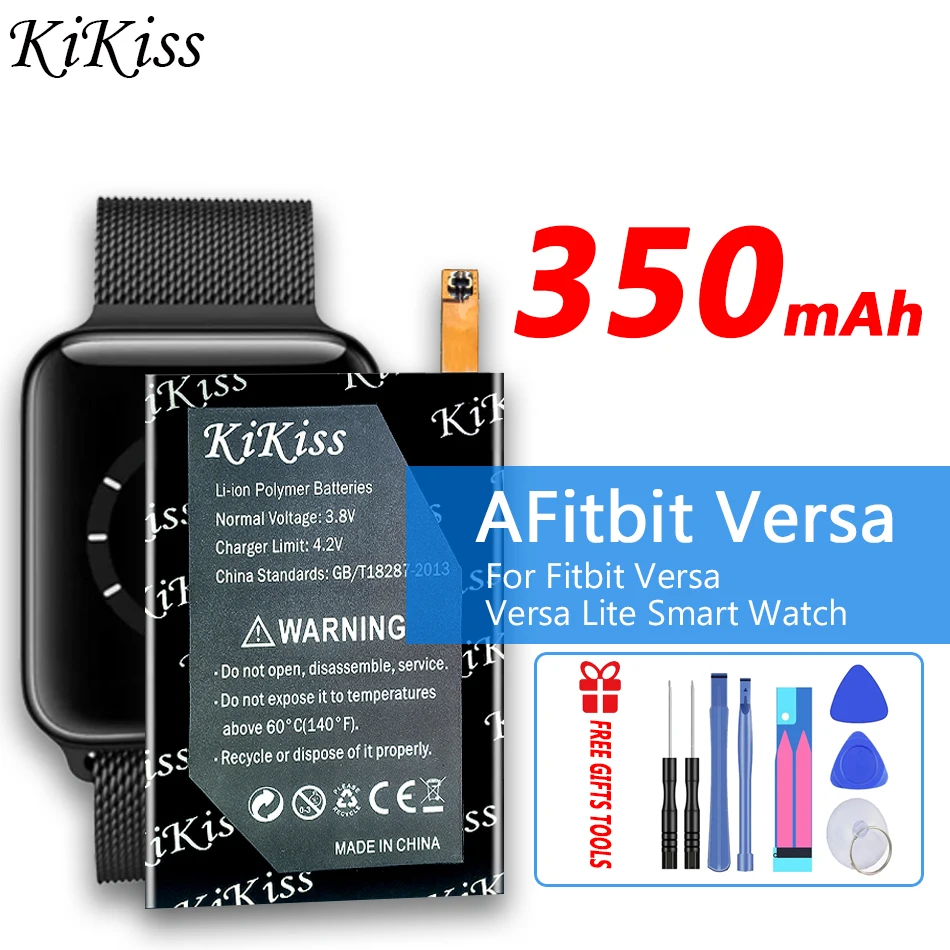 

KiKiss 350mAh Battery for Fitbit Versa / Versa Lite Smart Watch Batterie Bateria