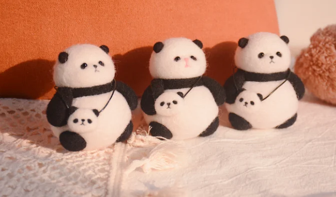 

Аксессуары панда подвеска Шерсть Войлок игла валяние украшение рукоделие сделай сам ручная работа