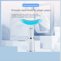 face neck massager anti aging led light sonic vibration heat wrinkles removal skin tightening neck lift beauty device