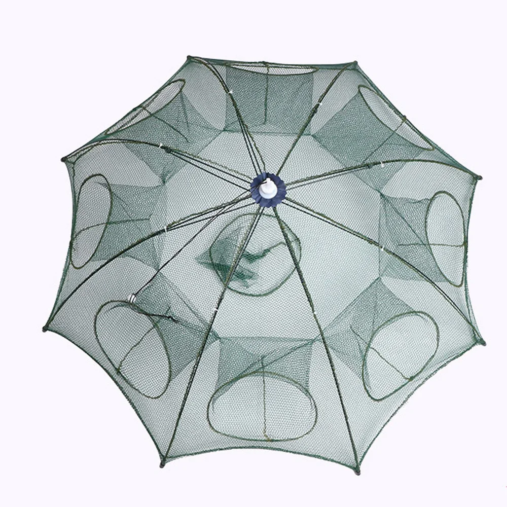 

Portable Automatic Folding Umbrella Type Fishing Net Shrimp Cage Crab Fish Trap Cast Net 4 6 8 10 16 20 28 Holes Pesca Gear Tool