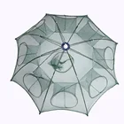 Портативная автоматическая складная рыболовная сеть типа зонтика клетка для креветок Краб Ловушка для рыбы кастинговая сеть 4 6 8 10 16 20 28 отверстий Инструмент для рыбалки