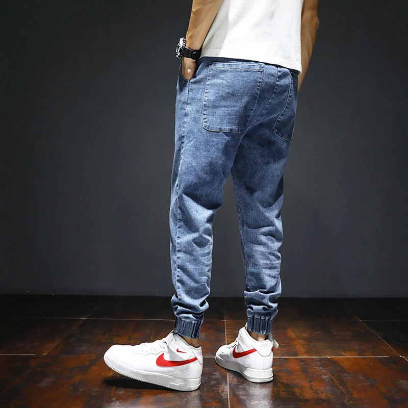 

DYB&ZACQ Summer Black Blue Cargo Jeans Men Streetwear Denim Jogger Pants Men Baggy Harem Jean Trousers Plus Size 6XL 7XL 8XL